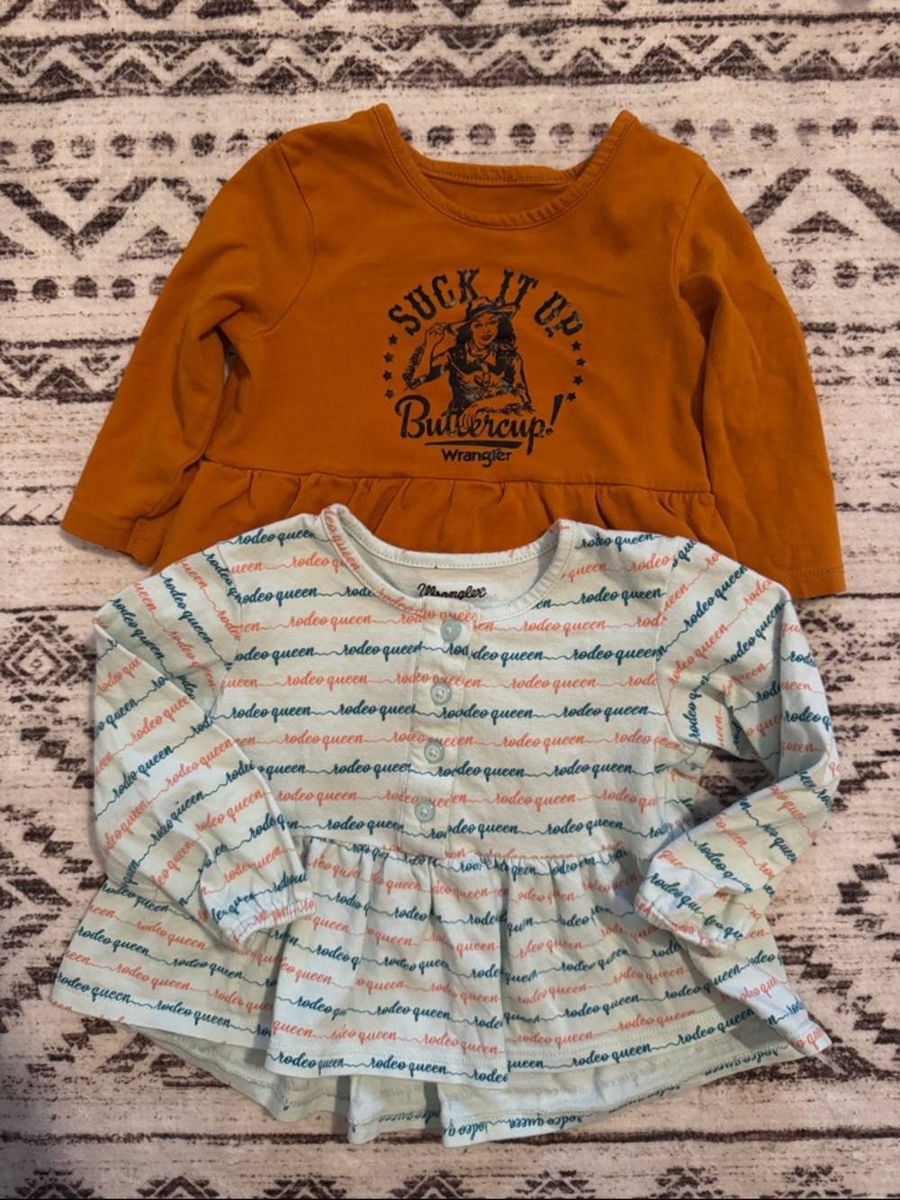 Wrangler Girls' Long-Sleeve Set